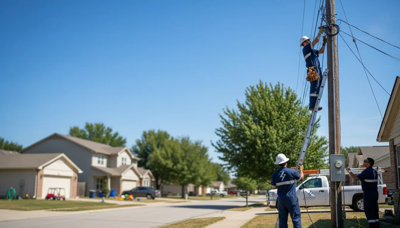 Residential electrician providing installation services in Pease, MN